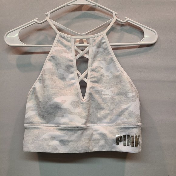 PINK Victoria's Secret Other - PINK Victorias Secret Camo Bra Bralette Womens Small Cool & Comfy Strappy Back